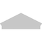 Ekena Millwork Peaked Cap 4 Spoke Architectural PVC Combination Pediment, 40"W x 16-7/8"H x 2-3/4"P (Pitch 6/12) PEDPC040X170PKC04 - alternate 2